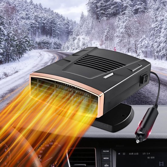 Autoheizungslüfter 12 Volt Autoheizung Heizung Entfroster 360° Drehung Schwarz