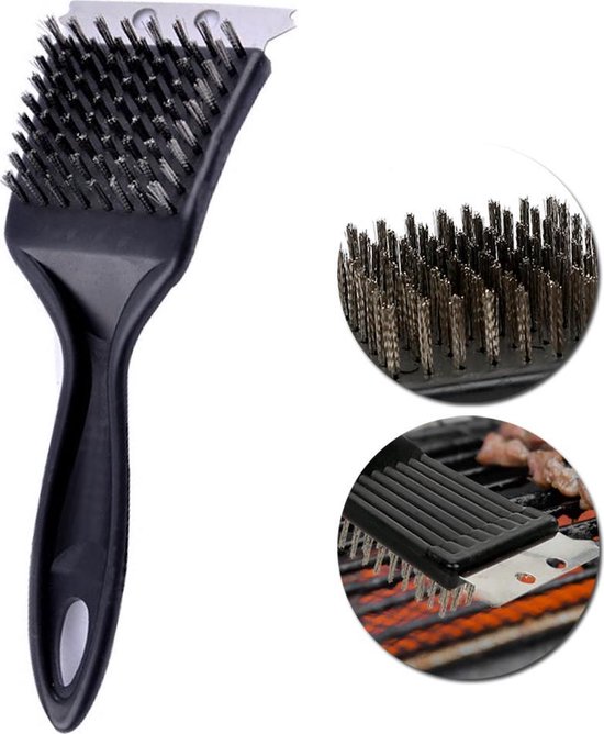Grillbürste Stahlbürste Reinigungsbürste Grillreiniger Schaber Reinigungsbürste Reiniger Grillreinigungsbürste Rostreiniger Grillreiniger