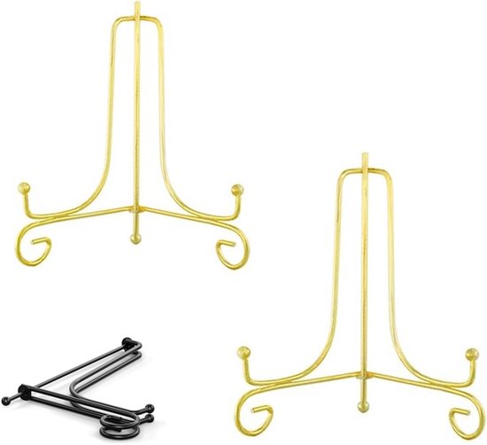 Tellerständer 2 Stück 25 Cm Präsentationsständer Halter Dekorative Teller Metall Bilderrahmenständer Tellerregal Präsentationsständer Für Dekorat