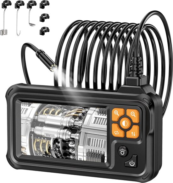 Industrielles Hd Digital Endoskop, 4,3 Zoll Ips Endoskop Mit 1080p Inspektionskamera, Inklusive Handlichem, Wasserdichtem Ip67 Schlauch Und Kanal