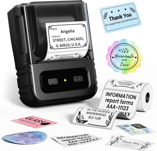 M102 Bluetooth Etikettiermaschine Schwarz