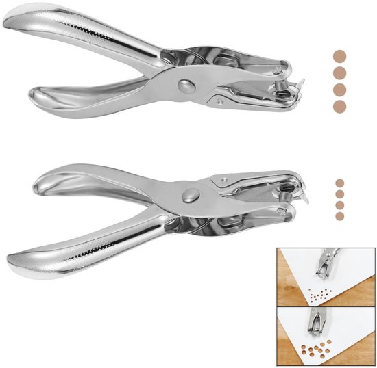 2 Stück Locher 3 Mm, 6 Mm Lochzange Metalllocher Papierlocher Kleiner Einzellocher Kleine Runde Locher Für Etiketten, Bastelarbeiten, Tickets, Gr