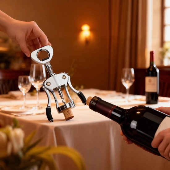 Schwerer Korkenzieher Aus Zinklegierung Multifunktionaler Korkenzieher Und Flaschenöffner Ergonomischer Griff Für Küche, Bar Und Restaurant