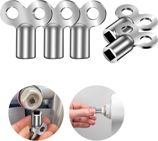 Set Mit 8 Universellen Entlüftungsschlüsseln Für Heizkörper, Entlüftungsventilschlüsseln, Heizkörperschlüsseln, Aluminium Heizkörperschlüsseln, F