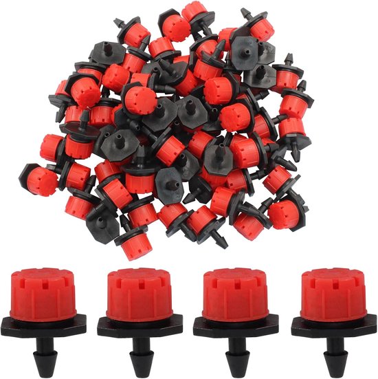 100 Stück Automatische Bewässerungströpfchen Bewässerungssprinkler 360° Verstellbare Düse Zubehör Für Bewässerungssysteme Für 4/7 Mm Anschluss Fü