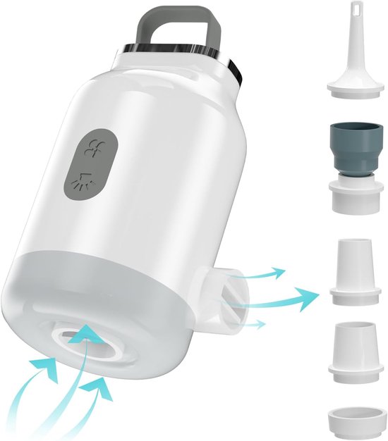 Für Aufblasbare Elektrische Luftpumpen, 3000 Mah Usb Tragbare Wiederaufladbare Mini Luftkissenpumpe Mit Led Campinglicht Für Luftkissensofas, Poo