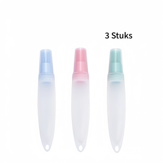 3 Teiliges Set Aus Silikonölflasche Und Pinsel Auslaufsicher Mit Deckel Und Tropffrei Zum Grillen Und Backen Im Freien Hitzebeständiger Silikonpi