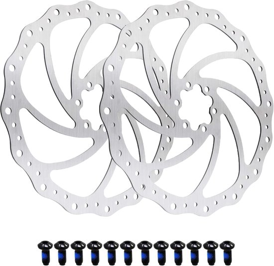 Für Rennrad Bremsscheiben, 2 X 160 Mm, 12 Schrauben. Fahrrad Bremsscheiben Aus Edelstahl, Inklusive Schrauben.