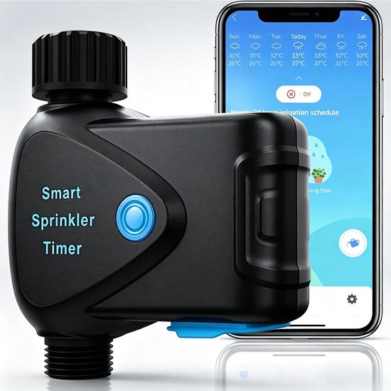 Wi Fi Bewässerungsprogrammierer Mit Integriertem Wasserzähler Intelligenter Bewässerungstimer Ohne Hub 2,4 Ghz App Steuerung Mengenbasierte Bewäs