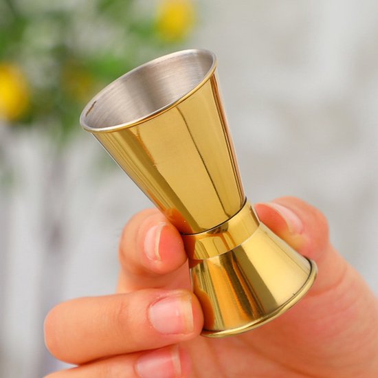 Messbecher Cocktail Jigger Edelstahl Barzubehör Barbedarf & Getränkebegleiter Unzenmesser Doppelseitiger Jigger Minimalistisch Tragbar Für Cockta