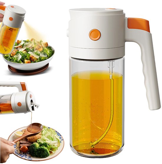 Auslaufsichere Glasflasche Mit Dosiermechanismus Multifunktionale, Auslaufsichere Glasflasche Mit Diffusor Zum Kochen, Olivenölspender Ölspender