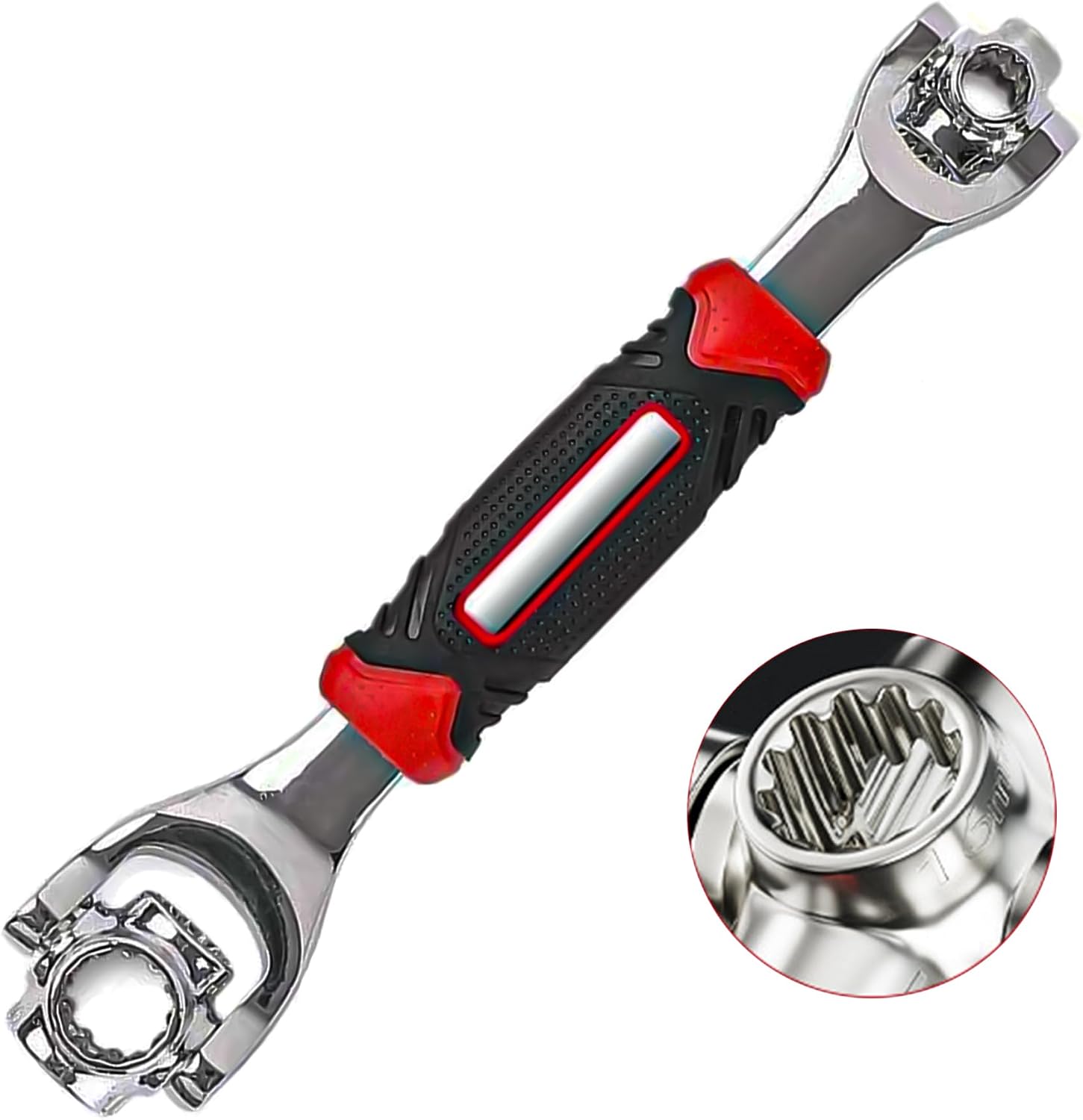 8-in-1 Universal-schraubenschlüssel Mit 360° Drehbarem Kopf – Multifunktional – Für Haushalt, Fahrrad, Auto – Ratschenschlüssel – Multifunktions-schraubendreher
