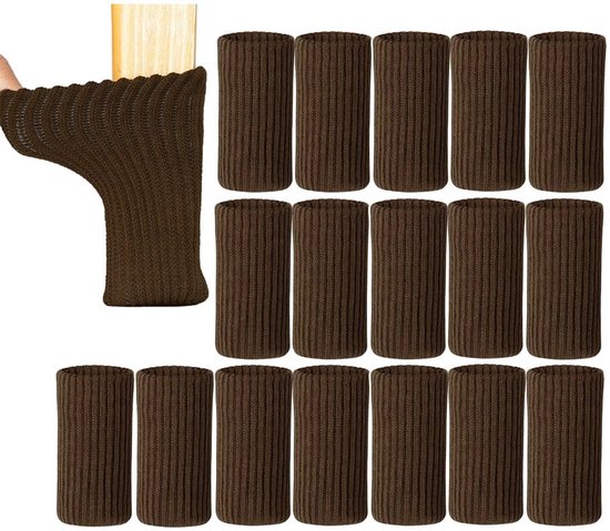 Stuhlbeinsocken, 24 Filzsocken Für Stuhlbeine, Rutschfeste Pads, Verhindern Kratzer Und Geräusche, Braun