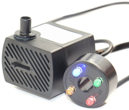 Mini Aquariumpumpe Teichpumpe Tauchpumpe Mit 4 Farbiger Led Beleuchtung Für Springbrunnen, Steingärten Und Aquarienteiche Maximale Förderhöhe 0,8