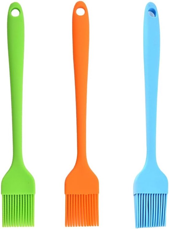 Backpinsel Set 3 Teilig, Aus Silikon Konditoreipinsel Grillpinsel Zum Grillen, Backen Und Kochen 26 X 4,5 Cm