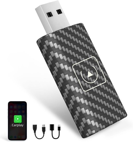 Carplay Dongle Kabelloser Carplay Dongle Für Ios (2024), 5 Ghz Wlan, Mini Kfz Adapter, Stabil Und Benutzerfreundlich, Usb A Verlängerungskabel, U