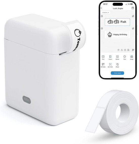 Mini Thermodrucker Für Etiketten Weiß