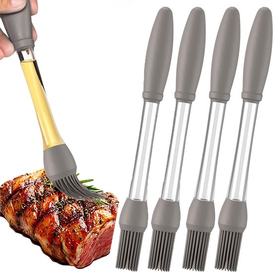 4er Pack Backpinsel Zum Kochen Hitzebeständige Silikon Backpinsel Zum Kochen/grillen/backen Grillzubehör Küchenhelfer Für Zuhause Und Outdoor