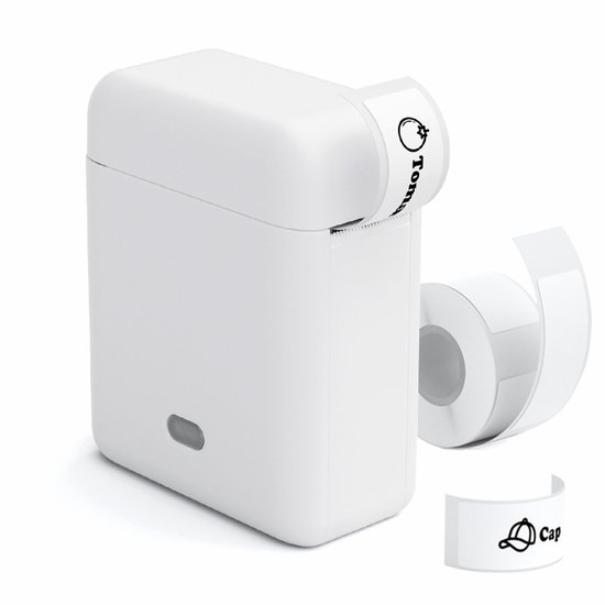 Etikettendrucker Kabelloser Bluetooth Thermodrucker Tragbarer Aufkleberdrucker Mit 3 Etikettenrollen Intelligente App Mit Über 40 Schriftarten Fü