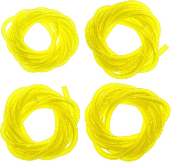 4 Teiliges Kraftstoffschlauch Set 60 Cm, Gelb Verschiedene Größen