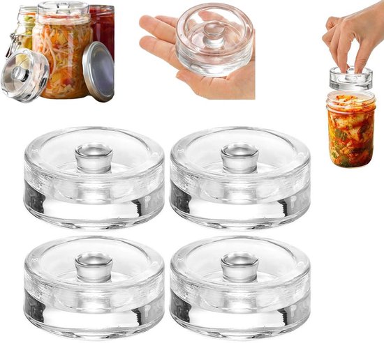 4 Teiliger Glasdeckel Mit Großer Öffnung Gärpressstein Aus Glas Flasche Nicht Enthalten Zum Einmachen Und Gären Fördert Die Gärung Zum Heimbrauen