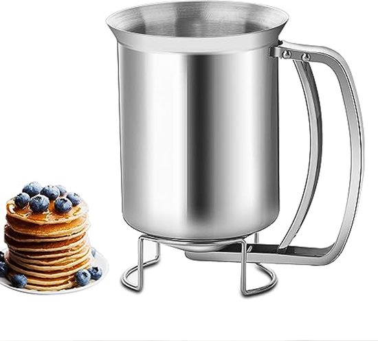 Teigspender Aus Edelstahl Für Pfannkuchen, Cupcakes, Muffins Und Waffeln (680 Ml)