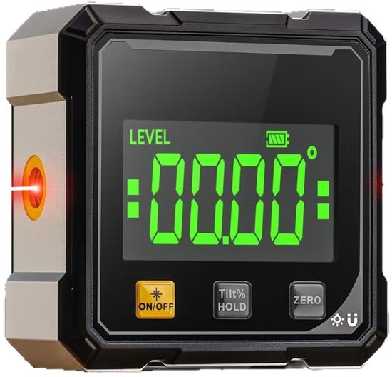 Laser Wasserwaage Digitaler Winkelmesser Digitaler Winkelmesser Mit Laser Vierseitiger, Starker Magnetischer Winkelmesslaser Mit Doppellaser Digi