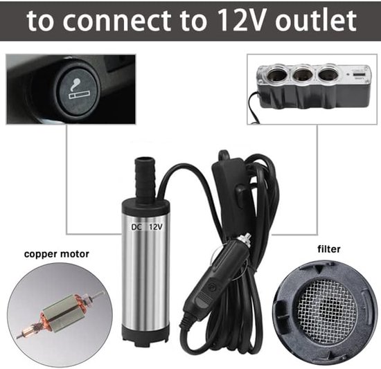 12 V Tauchpumpe Kraftstoffförderpumpe 38 Mm 3 M Kabel