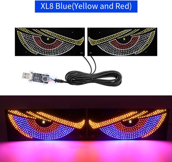 Spnanma Led Teufelsaugen Animierte Augenbeleuchtung Für Autofenster Usb Plug And Play