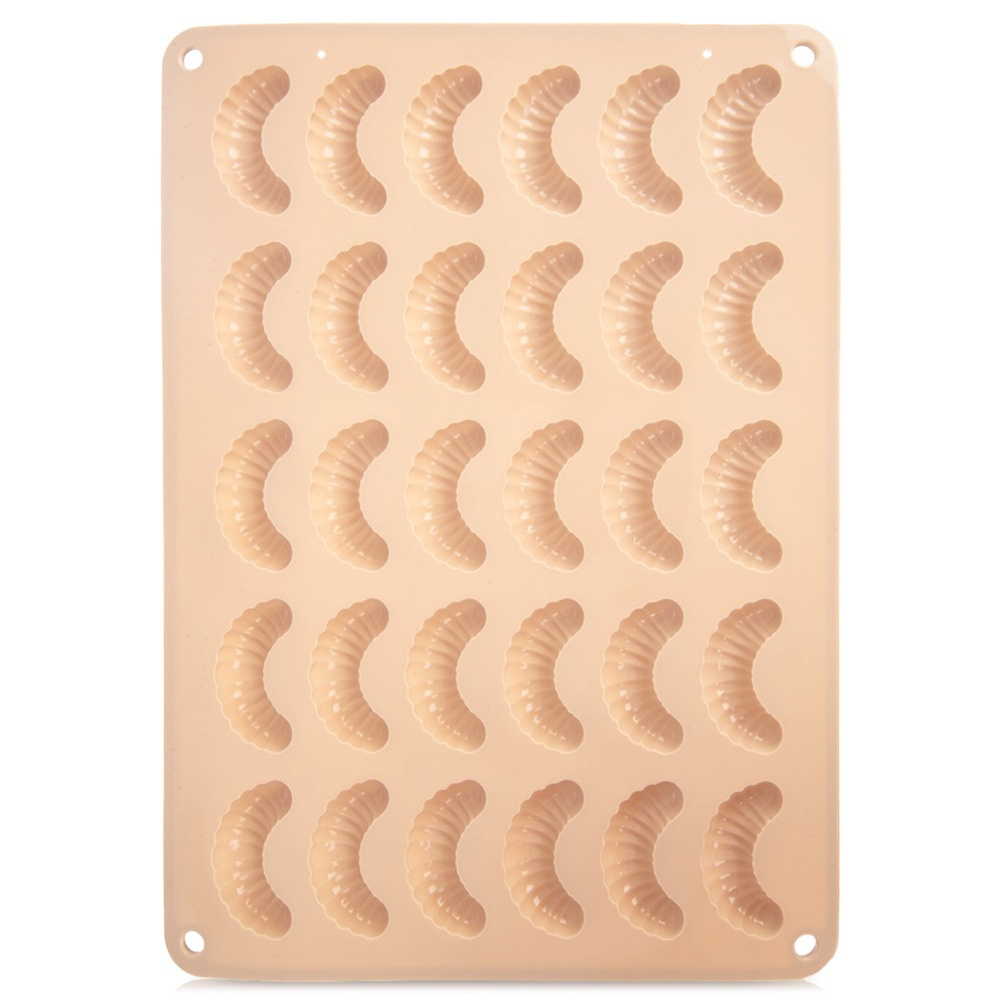 Silikon-kuchen- Und Pralinenform, Beige, Croissants, 34,5 X 24,5 X 1,2 Cm