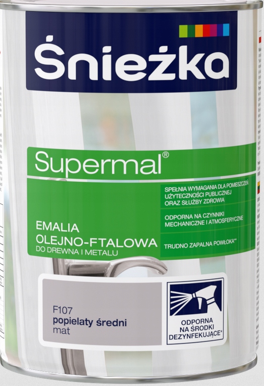 Śnieżka Supermal Öl-phthalsäure-emaille Holz Metall Esche Matt 0,8l