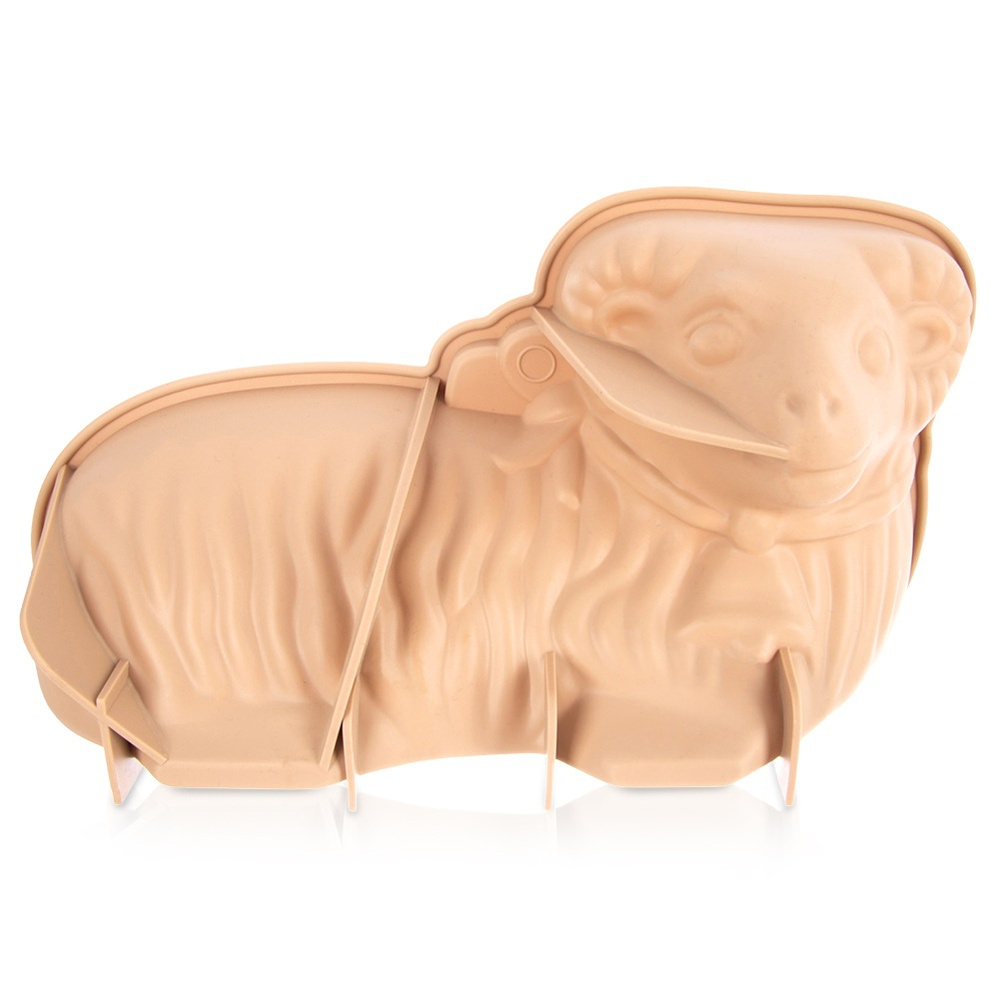 Beige Silikon-backform In Lammform, 31 X 17 X 9 Cm