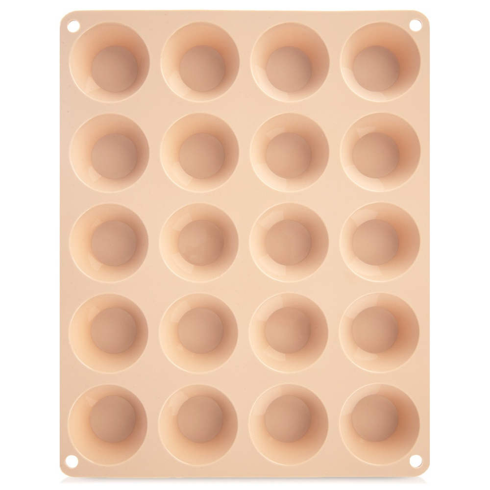 Beige Silikon-muffinform, Kleine Cupcakes, 29 X 23,5 X 2 Cm