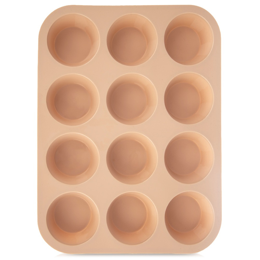 Beige Silikon-muffinform 32,5 X 25 X 3 Cm