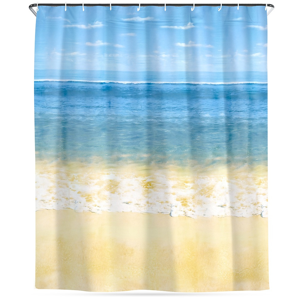 Duschvorhanghaken Wasserdicht Strand 180x180 Cm