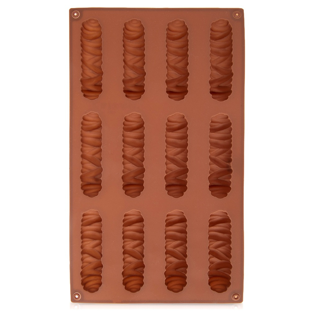 Braune Silikon-keks- Und Pralinenform, 29 X 17 X 1,8 Cm