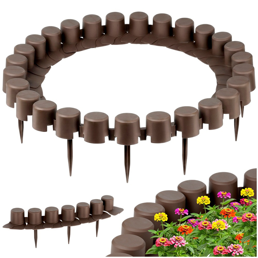 Brauner Gartenzaun, 220 Cm, 4 Stück.