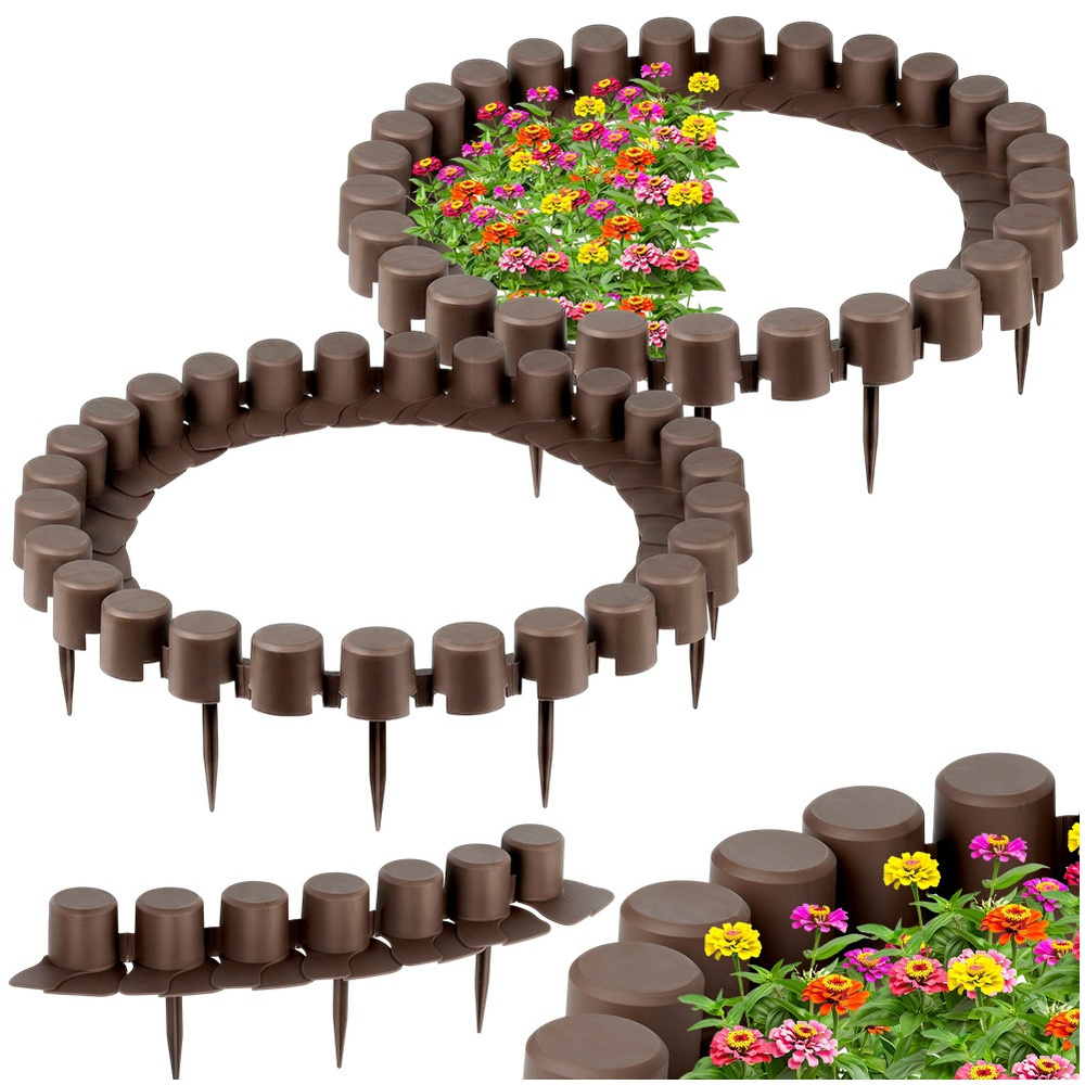 Brauner Gartenzaun, 55 Cm, 8 Stück.