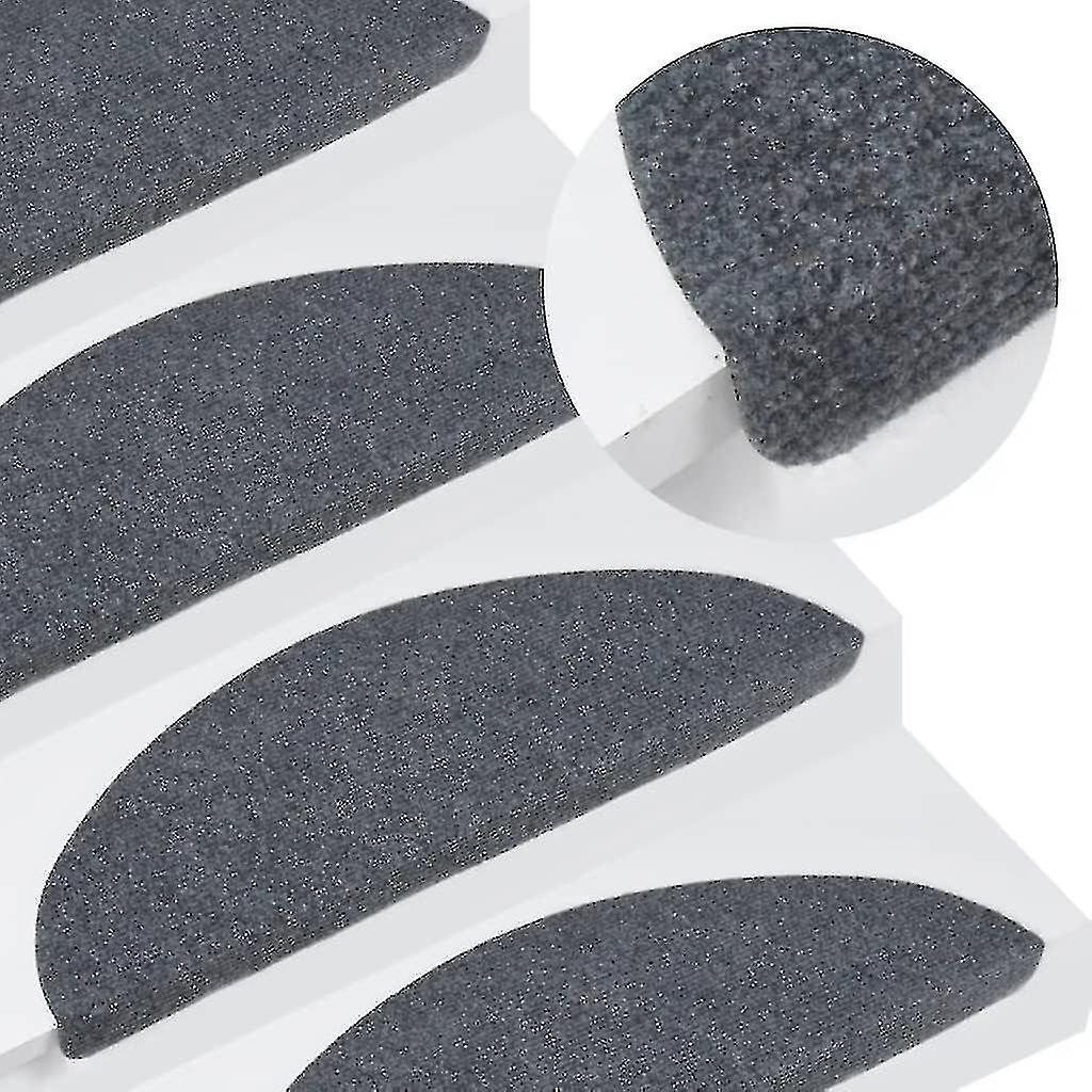 Selbstklebende Treppenmatten, 15 Stück, 65 X 26 Cm, Grau-h