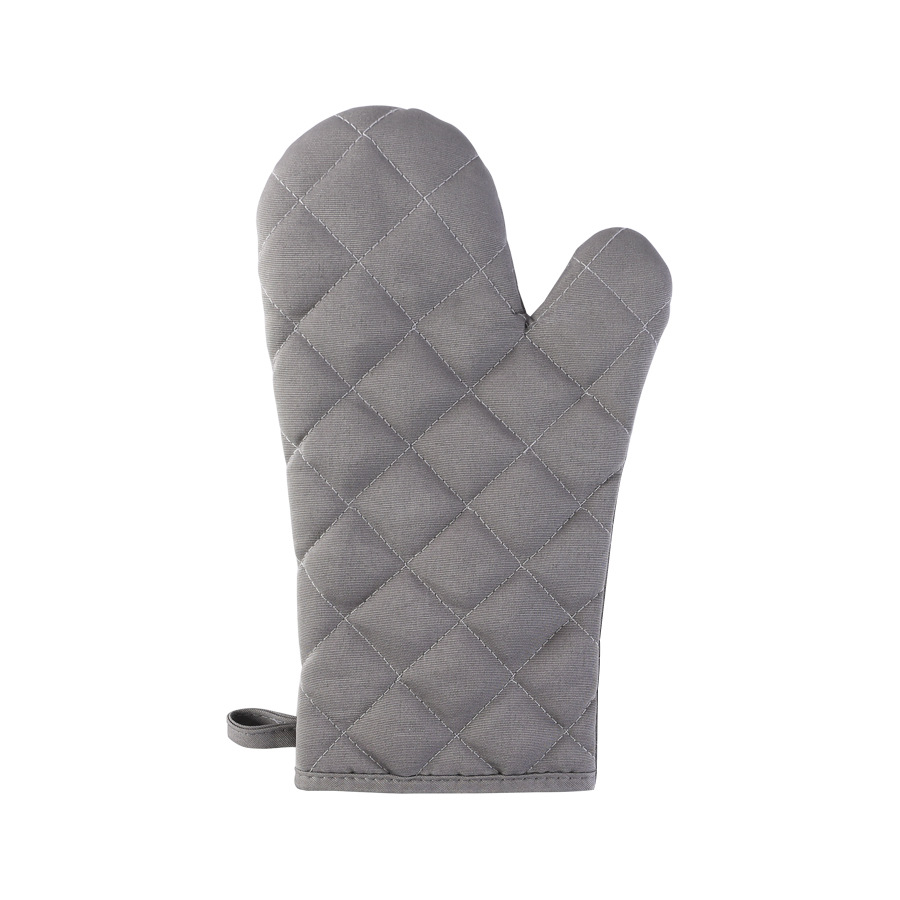 Hitzebeständiger Topflappen Für Köche, 1 Paar Graue Ofenhandschuhe Aus Baumwolle Und Silikon - Kochhandschuhe - Ofenhandschuhe
