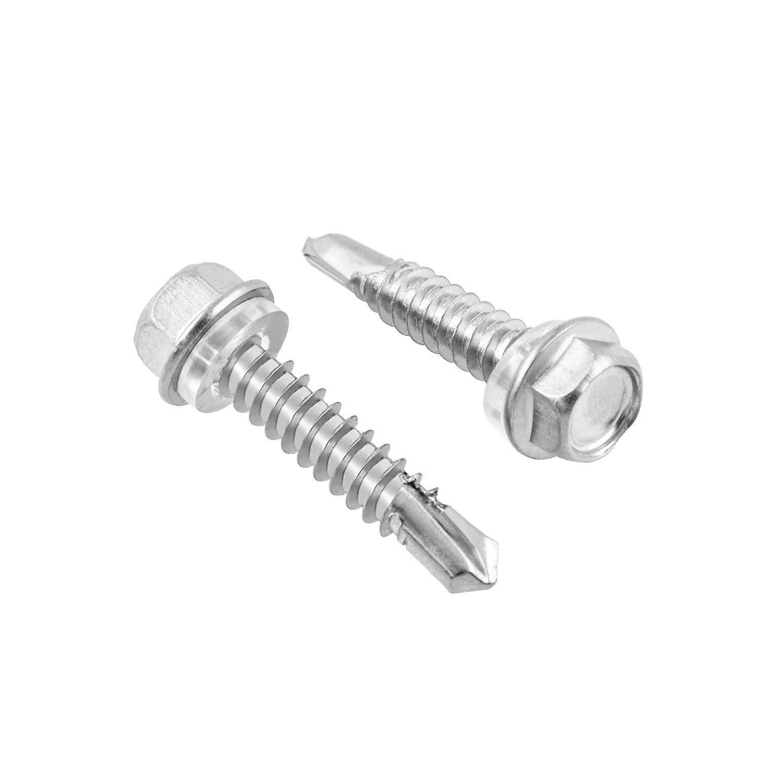 50 Stück Selbstbohrende Schrauben, Edelstahl, 6,3 Mm X 32 Mm, Selbstbohrende Schrauben Mit Dichtung