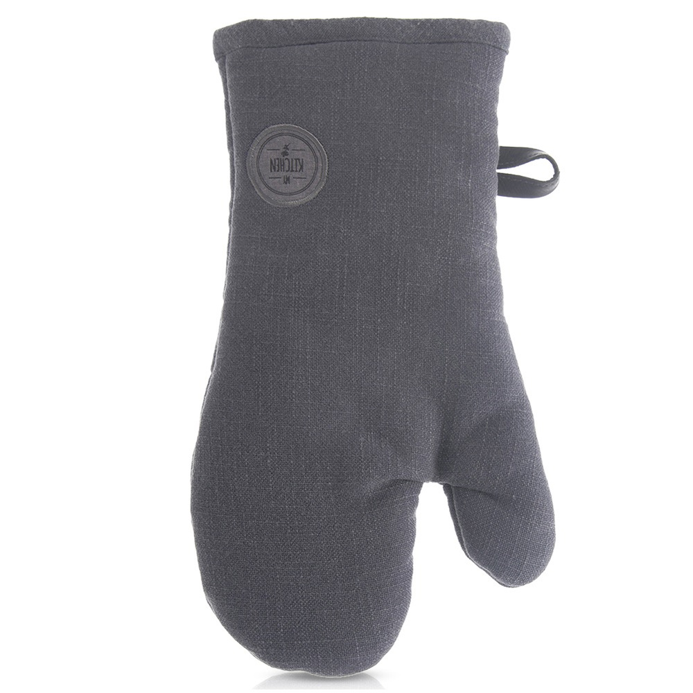 Ofenhandschuh Aus Baumwolle Mit Magnet, Grau, 32 Cm