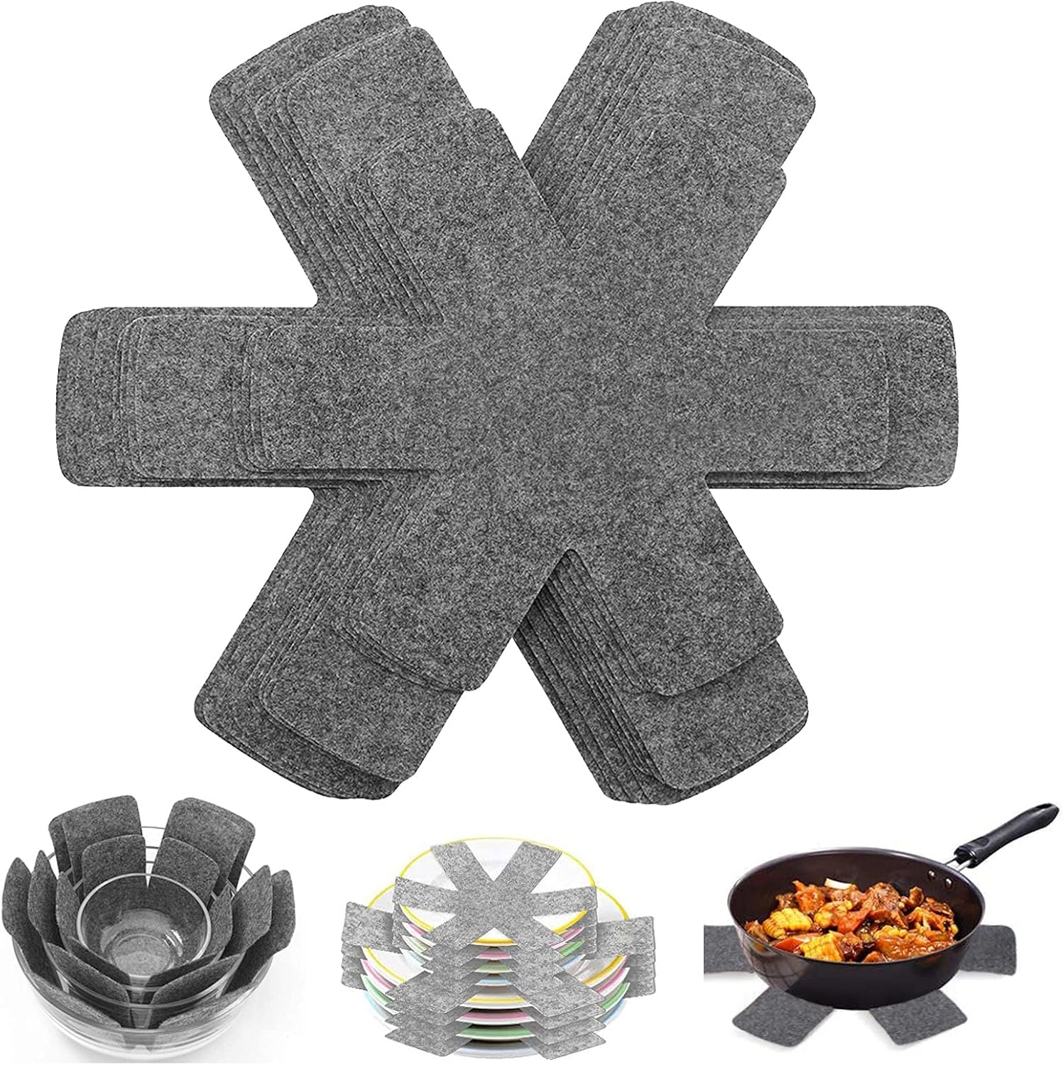 Filz-topflappenschoner, 12-teiliges Set Mit Topfmatte Und Bratpfanne