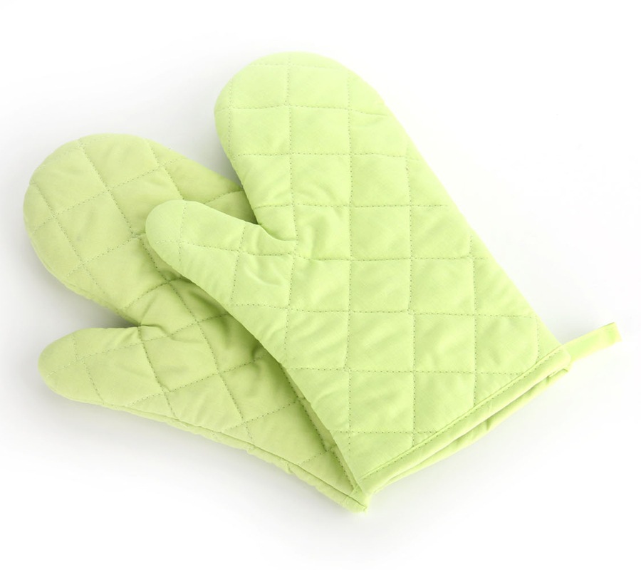 2 Stück Küchenhandschuhe Aus Polyester-baumwolle, Hitzebeständig, Für Mikrowelle Und Grill Geeignet