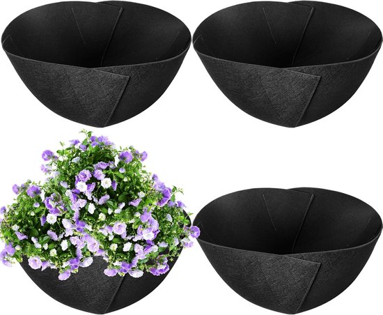 6 Teiliges Set: 12 Cm Stoff Topfeinsätze Filz Topfmatten Fasereinsätze Für Hängeampeln Zum Anpflanzen Von Blumen Und Gemüse In Wandpflanzgefäßen