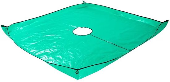 Gartenmatte Zum Beschneiden 100 X 100 Cm (20 Cm Öffnung In Der Mitte) Wasserdichte Matte Laubfangmatte 2er Pack