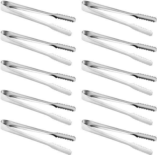10 Teiliges Eiszangen Set Zuckerzange Edelstahl Eiswürfelzange, Salatzange, Gebäckzange, Bonbonzange, Servierzange Küchenzange Für Hochzeiten, Pa