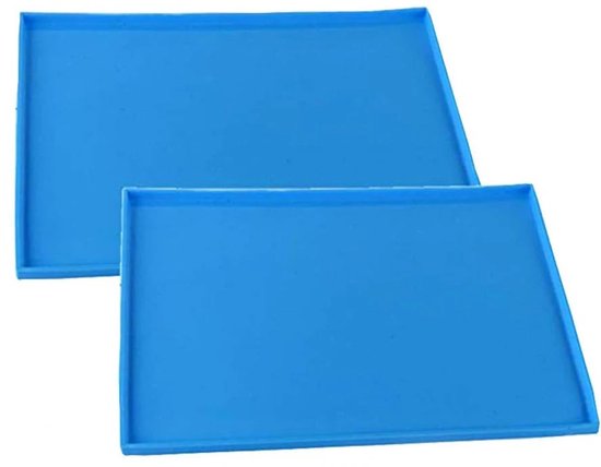 2 Teilige Silikon Kuchenrolleform Antihaft Backmatte Mehrzweck Backmatte Backform Für Biskuitrollen Flexibel Blau 25 & 30 Cm