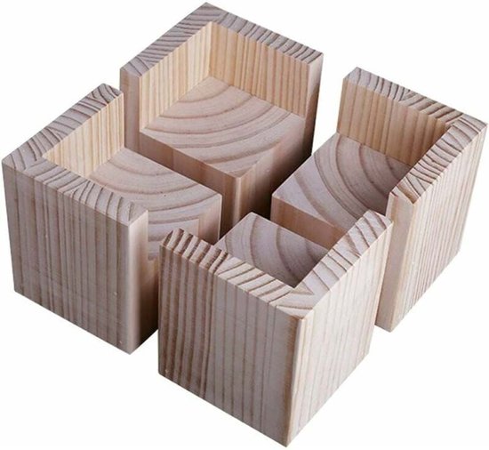 Möbelfüße 4 Stück Möbelfüße Aus Holz Holz Bettfüße Möbelfüße Zum Anheben Füße 5 X 5 Cm Erhöhung Um 5 Cm Möbelfüße Erhöhung Für Bett Und Schreibti
