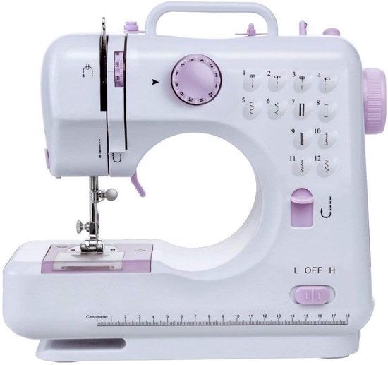 Multifunktions Nähmaschine Mit 12 Stichen, Haushaltsnähmaschine, Elektrische Nähmaschine, Tragbare Nähmaschine, Doppelfaden, Zwei Geschwindigkeit